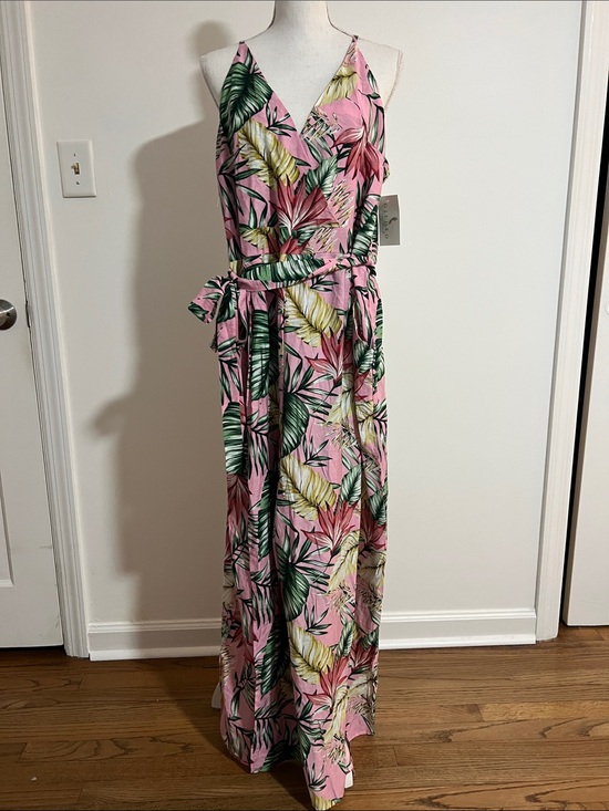 Pants - Tropical Zippered Jumpsuit